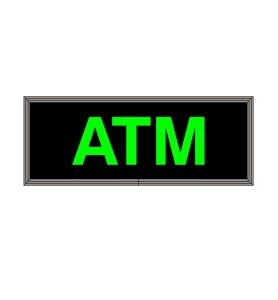 LED Backlit ATM Sign - Green