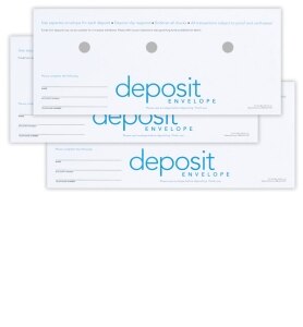 Diebold Opteva/ix/i ATM Deposit Envelopes - Standard Design with Pre-punch