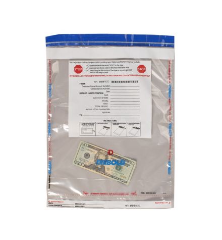 Tamper Evident Cash Bag - 13.25" x 16.25"