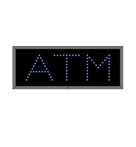 LED ATM Sign - Blue