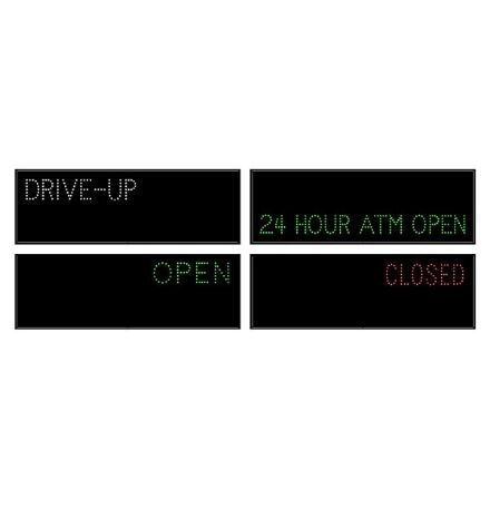 LED DRIVE-UP / OPEN / CLOSED / 24 HOUR ATM OPEN Sign