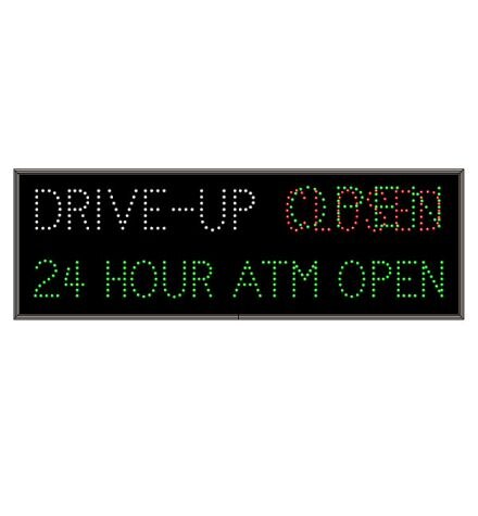 LED DRIVE-UP / OPEN / CLOSED / 24 HOUR ATM OPEN Sign