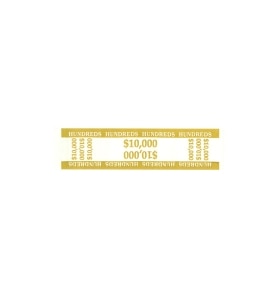 ABA Federal Reserve Cash Bands - 20lb. White - $100 Denomination ($10,000)