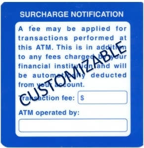 Custom Fee Notification Stickers
