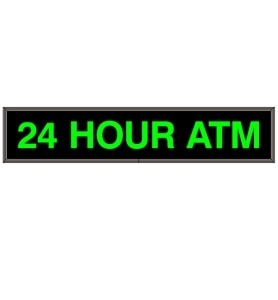 LED Backlit 24 HOUR ATM Sign