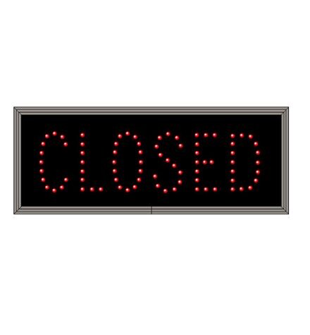 LED CLOSED Sign - Red