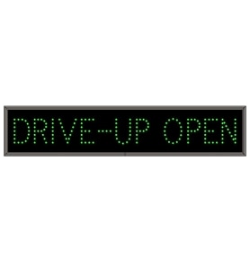 LED DRIVE-UP OPEN Sign - Green