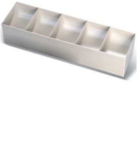 Five-Compartment Coin Scoop Insert - Steel Cash Tray